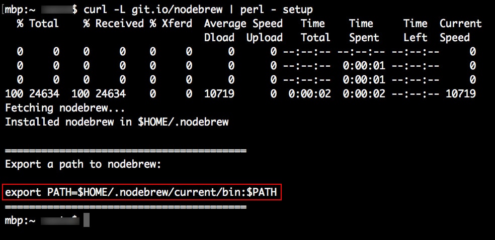 node.js,nodebrew